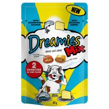 Dreamies Mix Cat Treats with Scrumptious Salmon & Delicious Cheese 60g