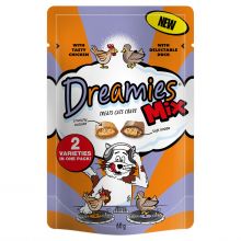 Dreamies Mix Cat Treats with Tasty Chicken & Delectable Duck 60g
