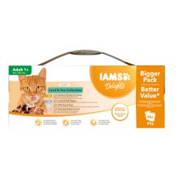 Iams Delights Cat Food Land & Sea Collection In Gravy 48x85g