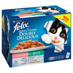 Felix Doubly Delicious Ocean Recipes in Jelly 12 Pack