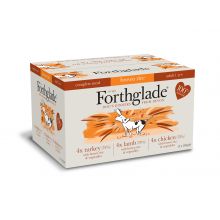Forthglade Complete Meal Brown Rice - Adult Multicase 12 Pack (Lamb, Turkey, Chicken)