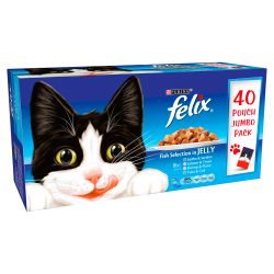 Felix Pouch Fish Selection in Jelly 40 Pack