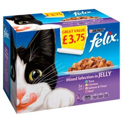 Felix Pouch Mixed Selection In Jelly 12 Pack PM £3.75