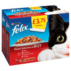 Felix Pouch Meaty Selection In Jelly 12 Pack PM £3.75