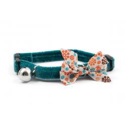 Ancol Collar Cat Vintinge Teal Bow