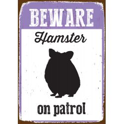 Beware Hamster on Patrol Tin