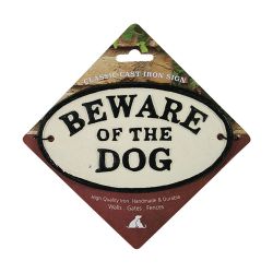Beware Of The Dog Cast Iron