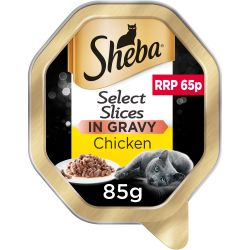 SHEBA Select Slices Cat Tray Chicken in Gravy PMP 2 for £1.20