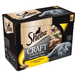 Sheba Craft Cat Pouches Poultry Selection in Gravy 12pk