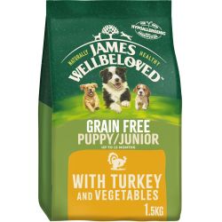 James Wellbeloved Grain Free Puppy/Junior Dry Dog Food Turkey & Veg