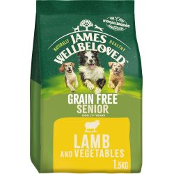 James Wellbeloved Grain Free Senior Dry Dog Food Lamb & Veg