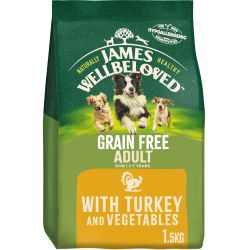 James Wellbeloved Grain Free Adult Dry Dog Food Turkey & Veg