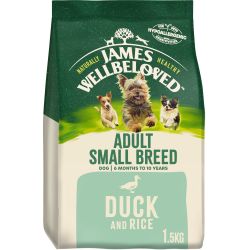 James Wellbeloved Adult Small Breed Complete Dry Dog Food Duck 