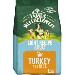 JAMES WELLBELOVED Turkey & Rice Kibble Light 1.5kg