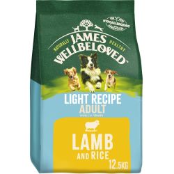 JAMES WELLBELOVED Lamb & Rice Kibble Light 12.5kg