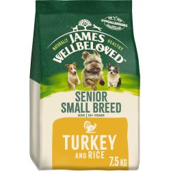 James Wellbeloved Senior Small Breed Dry Dog Food Turkey & Rice