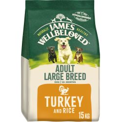 James Wellbeloved Adult Large Breed Dry Dog Food Turkey & Rice 