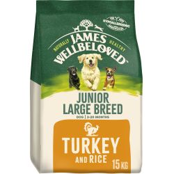 James Wellbeloved Junior Large Breed Dry Dog Food Turkey & Rice