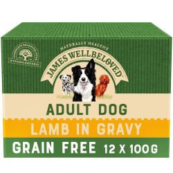 James Wellbeloved Grain Free Adult Lamb in Gravy Pouch 12pk