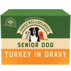 James Wellbeloved Senior Dog Food Pouches Turkey in Gravy 10pk