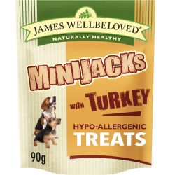 James Wellbeloved Turkey Minijacks Dog Treats