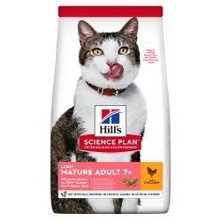 Hill's Science Plan Mature Adult Light Dry Cat Food Chicken Flavour