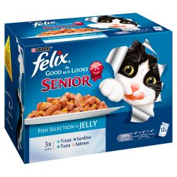 Felix As Good As It Looks Senior Fish in Jelly 12 Pack