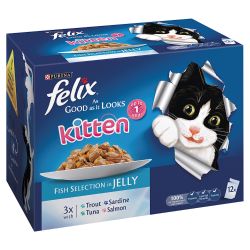 Felix As Good As It Looks Kitten Fish Selection in Jelly 12 Pack