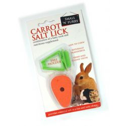 Small 'N' Furry Carrot Salt Lick With Holder