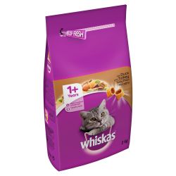 Whiskas 1+ Cat Complete Dry with Duck and Turkey 2kg
