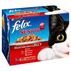 Felix Senior Mixed Selection Chunks in Jelly 12 Pack