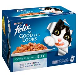 Felix As Good As It Looks Pouch Ocean Selection in Jelly 12 Pack