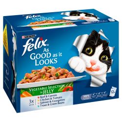 Felix As Good As It Looks Vegetable Selection in Jelly 12 Pack