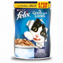 Felix As Good As It Looks Chicken in Jelly pm 3/£1.20