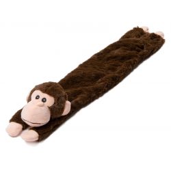 aniMate Brown Monkey Stuffed Head Dog Toy