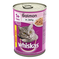 Whiskas 1+ Cat Can with Salmon in Jelly 390g (MPP £0.90)