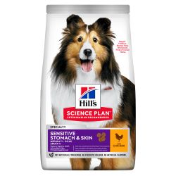 HILL'S SCIENCE PLAN Adult Sensitive Stomach & Skin Medium Dry Dog Food Chicken 