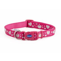 Ancol Fashion Collar Pink Hearts 45-70cm