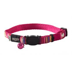 Rogz Neo Catz Pink Candy Stripe Cat Collar