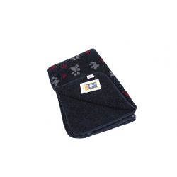 aniMate Blanket Navy Paw Small