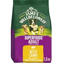 James Wellbeloved Superfoods Adult Dry Dog Food Lamb with Sweet Potato & Chia