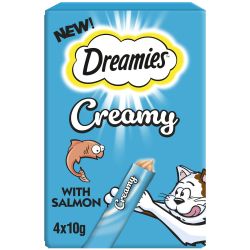 Dreamies Creamy Adult Cat & Kitten Treats with Scrumptious Salmon 
