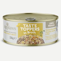 Applaws Taste Toppers Wet Dog Food Chicken With Vegetables in Broth Tin