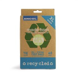 Ancol Made From Recycle Plastic Poop Bags Tie Handles XL