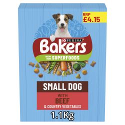 BAKERS Small Dog Beef with Vegetables Dry Dog Food PM£4.15