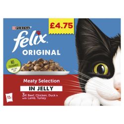 FELIX Meaty Selection in Jelly Wet Cat Food 12pk pm£4.75
