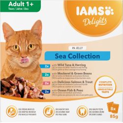 Iams Delights Adult Cat Sea Collection in Jelly 8pk