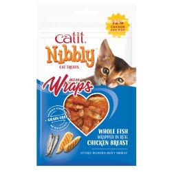 Catit Nibbly Wraps Chicken & Fish Treats