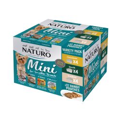 Naturo Adult Mini Dog with Rice Variety Pack Pouches 12pk
