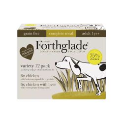Forthglade Complete Grain Free Multi Case Chicken & Chicken With Liver 12 pack